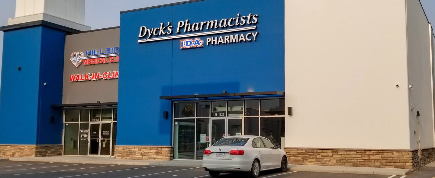 exterior of Dyck's Pharmacists, I.D.A. Pharmacy