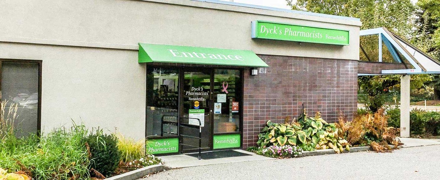 exterior of Dyck's Pharmacists, Remedy's RX