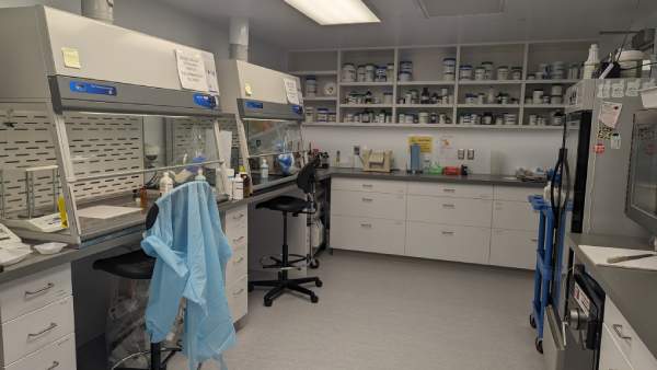 View of lab with machines